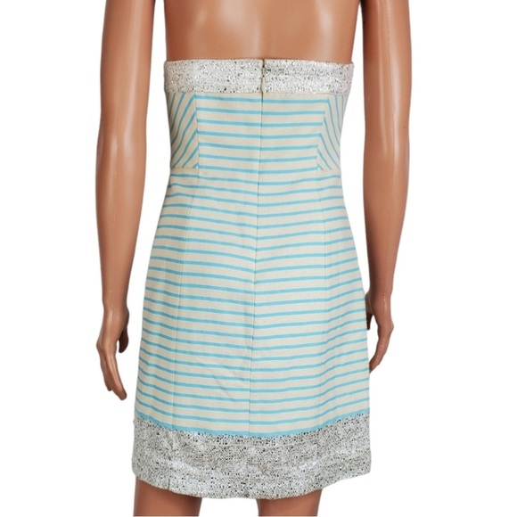 NWT Lilly Pulitzer Bayview stripe strapless dress Sz 2 - Picture 5 of 8